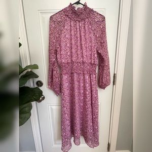 OPT Purple Floral Midi Dress